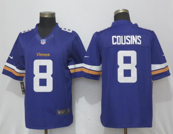 Men Minnesota Vikings #8 Cousins Purple New Nike Limited NFL Jerseys->women nfl jersey->Women Jersey